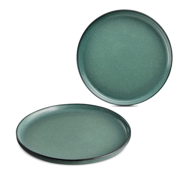 Dinner plates 26cm, Set of 2, green, ART CERAMICS