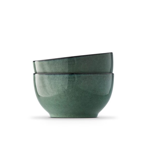 Bowls 14cm, Set of 2, green, ART CERAMICS - Image 2