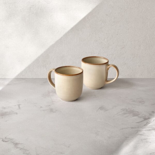 Mugs 470ml, Set of 2, beige, ART CERAMICS - Image 3