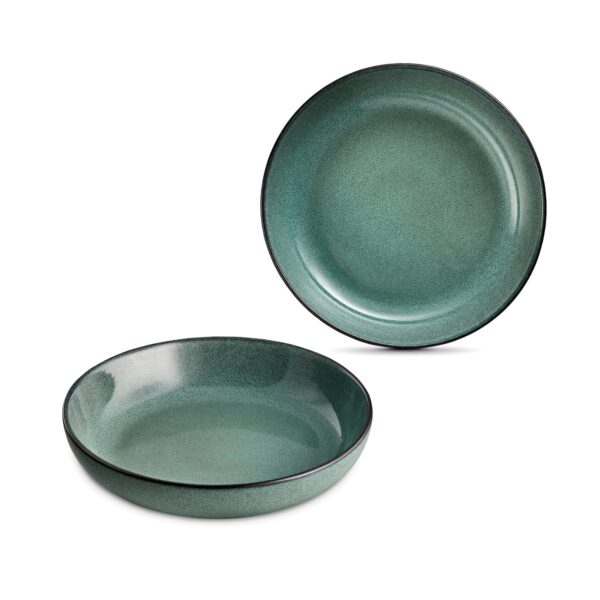 Soup/pasta plates 22cm, Set of 2, green, ART CERAMICS