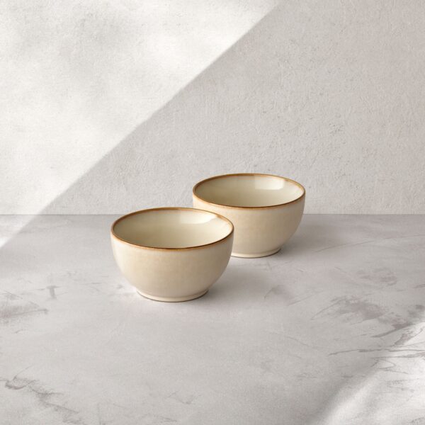 Bowls 14cm, Set of 2, beige, ART CERAMICS