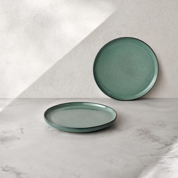 Dessert/breakfast plates 20cm, Set of 2, green, ART CERAMICS - Image 3